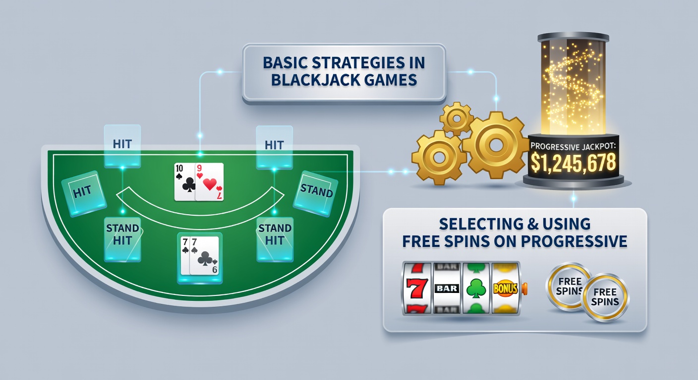 Progressive slot interface displaying free spin counter and growing jackpot meter next to strategy notes