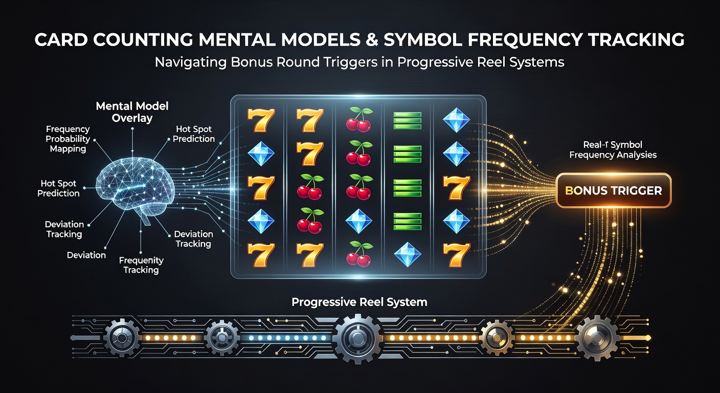 Visual representation of card counting principles transitioning into slot symbol frequency analysis for bonus navigation